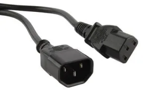Кабель питания PWC-IEC13-IEC14-1.0-BK монитор-компьютер IEC 320 C13 - IEC 320 C14 (3х0.75) 10А прямая вилка 1м 43793 Hyperline