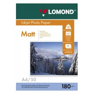 Фотобумага Lomond 0102014 A4/180г/м2/50л./белый матовое для струйной печати Lomond