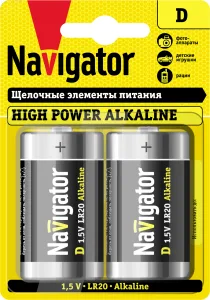 Батарейка NBT-NE-LR20-BP2 17004 Navigator