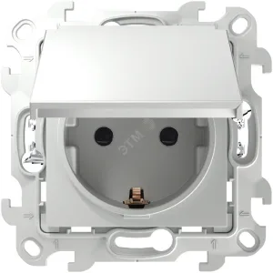 Розетка 1-м СП 24 16А IP44 2P+E Push&Go механизм бел. 2420448-030 Simon