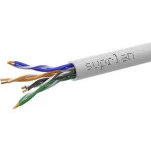 Кабель сетевой информационный Suprlan Premium 01-0340-3 кат.5E UTP 4 пары 24AWG нг(А)-LSLTx внутренний 305м серый SUPRLAN