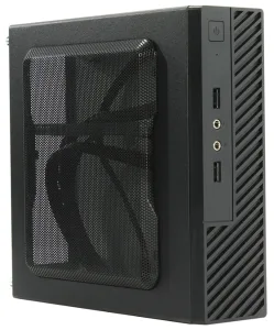 Компьютерный корпус Slim Case Powerman ME100S-BK front fan 4cm, 120W adapter, Mini ITX, VESA Powerman