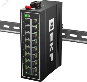 Коммутатор промышленный неуправляемый U-16T, 16 портов 10/100Base-T(X) RJ45, монтаж на динрейку TSX EKF TSX-U-16T EKF EKF