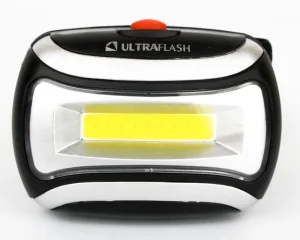 Фонарь налобный LED 5380 (3Вт COB LED 3 режима черн. пласт. пакет) Ultraflash 12870 Ultraflash