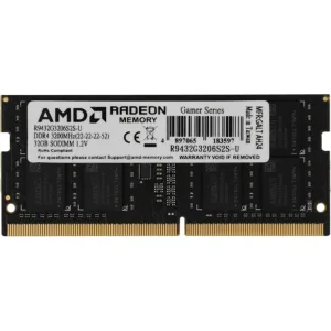 Оперативная память AMD Radeon R9, DDR4, 32GB (1x32 GB), 3200 MHz, CL22, SO-DIMM AMD