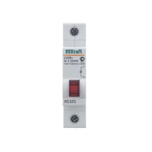Лампа сигнальная ЛС-101 на DIN-рейку 1p красн. LED 18002DEK DEKraft
