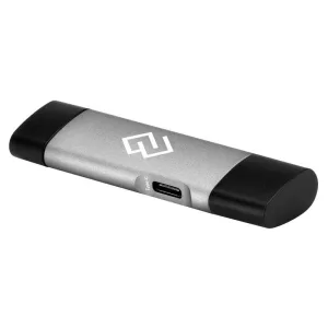 Кард-ридер Digma CR-СU2520-G/серый/SD/TF/micro-SD/micro-SDXC/miсro-SDHC/USB 2.0/Type-C/алюминий Digma