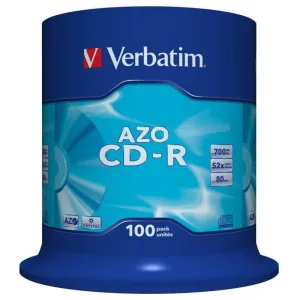 Диск CD-R Verbatim 700Mb 52x 100 шт., DataLife+ Cake Box Pastel Color (43430) Verbatim