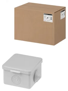 Распаячная коробка ОП 65х65х50мм, крышка, IP54, 4вх. SQ1401-0111 TDM ELECTRIC