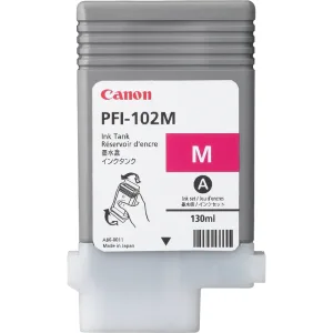 Картридж струйный Canon PFI-102M (0897B001) пурпурный (130 мл.) для Canon imagePROGRAF iPF605, iPF610., iPF650, iPF655, iPF710, iPF755, LP17, iPF510 Canon