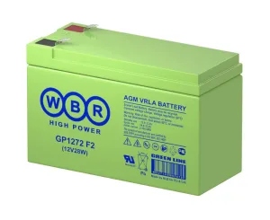 Аккумулятор 12В 7.2А.ч GP1272 F2 28W WBR