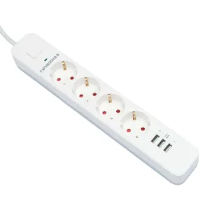 Сетевой фильтр Гарнизон 2.0 Мультипорт EPS-4-U3-W-2, 4 р, 10А, 3xUSB, 2 м, ур.защиты 2+, белый, пакет Гарнизон