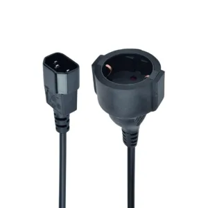 Удлинительный кабель питания Gembird/Cablexpert,C14 - евро-розетка, PC-SFC14M-01 CABLEXPERT