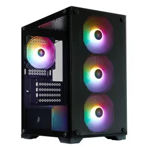 корпус 1STPLAYER FIREBASE X2-M / mATX / 4x120mm FRGB fans / X2-M-BK-4F1 1STPLAYER