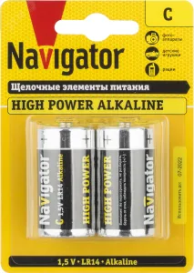 Батарейка NBT-NE-LR14-BP2 17003 Navigator
