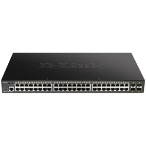 Коммутатор D-Link DGS-1250-52XMP/RU/A1A, 48×1 Гбит/с + 4×10 Гбит/с SFP+, управляемый D-Link