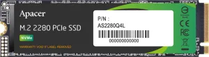 Накопитель SSD Apacer 1Tb, M.2 2280, NVMe PCIe 4.0 x4, R/W 3600/3000 Мбайт/сек Apacer