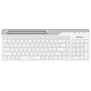 Клавиатура беспроводная A4Tech Fstyler FBK25, USB, Bluetooth/Радиоканал, белый/серый A4Tech