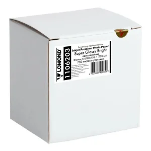Фотобумага LOMOND для струйной печати 200 г/м2 односторонняя Super Glossy Bright 10х15, 750лист.в пач. Lomond