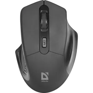 (Из ремонта) Мышь беспроводная Defender Datum MB-345 черный, 1600 dpi, радиоканал, USB, кнопки - 4 DEFENDER