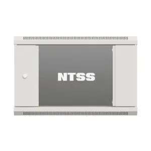 Шкаф коммутационный NTSS Премиум настенный 12U 600x450 мм пер. дв. стекл 60 кг серый IP20 сталь NTSS