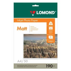 Фотобумага Lomond 0102015 A4/190г/м2/50л./белый матовое для струйной печати Lomond