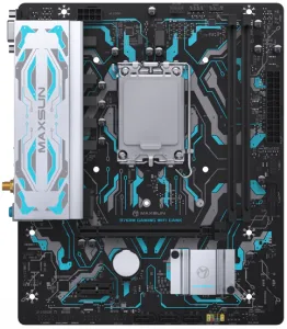 Материнская плата Maxsun MS-B760M GAMING WIFI GANK V2, LGA1700, Intel B760, 2xDDR5, 3xSATA, 1xM.2, 1xPCIe 4.0 x16, 1xPCIe 3.0 x1, 1xVGA, 1xHDMI, 1x 2.5Gb LAN, 2xUSB 3.2 Gen2, 6xUSB 2.0, 1xUSB Type-C, 3x3.5 мм, 7.1, microATX Maxsun