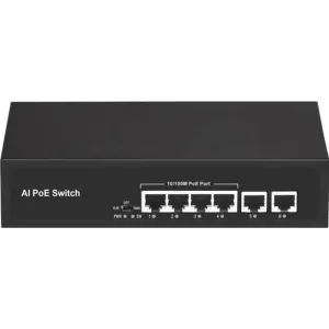 Коммутатор Falcon Eye FE-4FPF2, 4×100 Мбит/с PoE + 2×100 Мбит/с Uplink, неуправляемый Falcon Eye