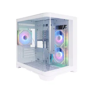 корпус 1STPLAYER UVIEW UV5 ARGB White / mATX / 3x120mm ARGB fans / UV5-WH-2FC7R-W-1FC7-W 1STPLAYER
