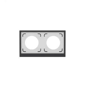 Рамка 2 поста IP44, KANT, черный уголь 7012944 DKC