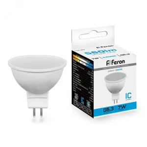 Лампа светодиодная LED 7вт 230в G5.3 дневная 25237 Feron