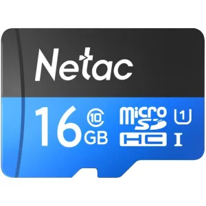 Флеш карта microSDHC 16Gb Netac P500 NT02P500STN-016G-R (с SD адаптером) 80Mb/s NETAC