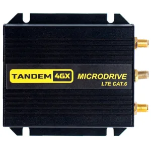 Комплект: Роутер Tandem-4GX-6, Блок питания 12 В 1 А, Кабель питания Micro-Fit 30 см, Патч-корд 1 м, Антенна Wi-Fi MICRODRIVE