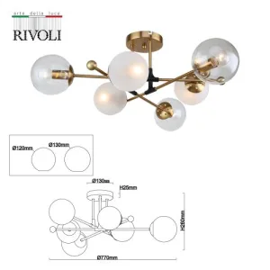 Люстра Darlene 3145-306 6 х Е14 40 Вт модерн Б0055493 Rivoli