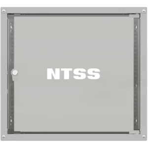 Шкаф коммутационный NTSS LIME настенный 9U 550x450 мм пер. дв. стекл несъемн. бок. пан. 30 кг серый 110 град. NTSS