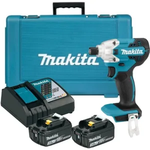 Дрель-шуруповерт Makita DTD156RFE, 18 В, 1,5 Ач, 170 Нм, бесщеточный, ударный Makita