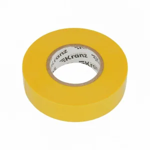 Изолента ПВХ профессиональная 0.18х19мм 20м желт. KR-09-2802 Kranz