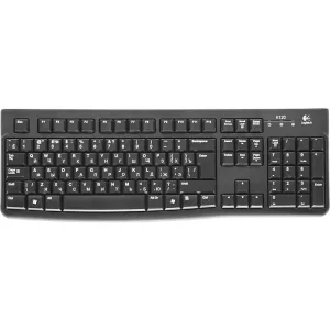 Комплект клавиатура+мышь Logitech MK120 проводной, USB, 1000 DPI, чёрный(заводская гравировка) LOGITECH