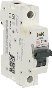Выключатель автоматический 1п C 16А M10N ARMAT IEK AR-M10N-1-C016 IEK (ИЭК)