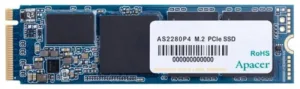 Накопитель SSD Apacer AS2280P4, 512Gb, M.2 2280, PCIe 3.0 x4, NVMe, R/W 2100/1500 Apacer
