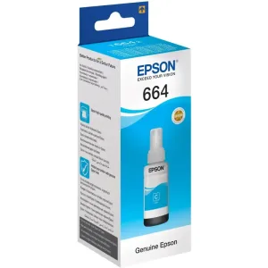 Чернила Epson L100/110/200/210/300/355/550/555 (O) C13T66424A, cyan, 70ml EPSON