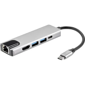Адаптер Адаптер iOpen USB 3.1 Type-C M/HDMI F+RJ45+USB 3.0+USB Type-C F (ACU435M) iOpen