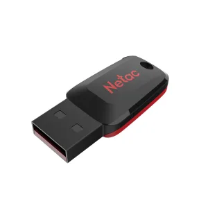 Флешка USB Netac U197 (NT03U197N-008G-20BK), 8Gb, USB 2.0, R/W 25/10, черный/красный NETAC