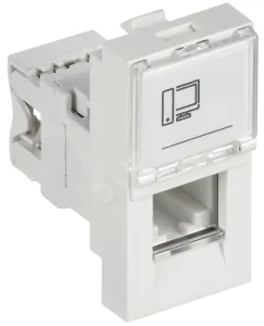 Розетка компьютерная 1-м 1мод. Праймер RJ45 кат.5E UTP механизм IEK CKK-40D-RI1-K01 IEK