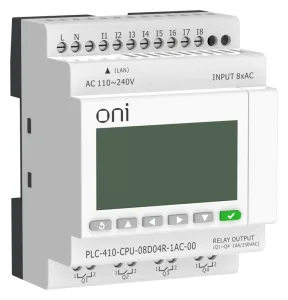 Модуль ЦПУ ПЛК 410 8 DI 4 RO 220В AC с Ethernet портом с экраном ONI PLC-410-CPU-08D04R-1AC-00 ONI