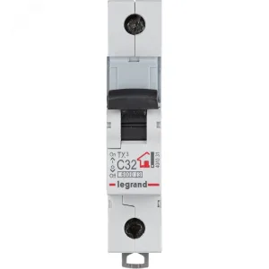 Автоматический выключатель TX3 C32A 1П 6000 404031 Legrand