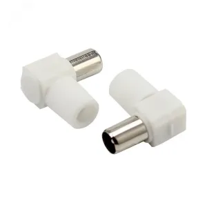 TV-разъем штекер без пайки белый угловой 05-2061 Rexant