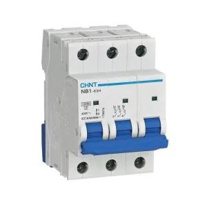 Выключатель автоматический модульный 3п D 25А 10кА NB1-63H CHINT 179885 CHINT