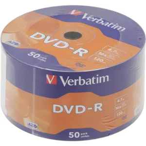Диск DVD-R Verbatim 4.7Gb 16x Cake Box (50шт) (43788) Verbatim