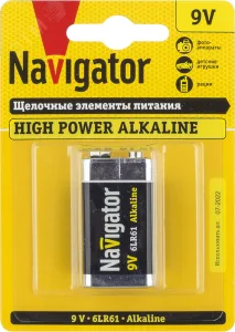 Батарейка NBT-NE-6LR61-BP1 крона 17005 Navigator